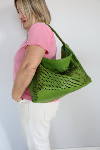 Borsa a spalla in simil pelle Isabel-verde