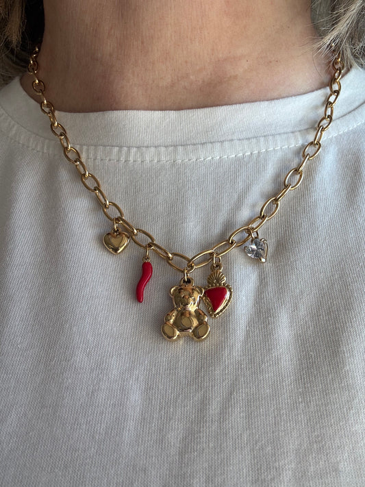 Collana Bear in acciaio inossidabile -oro