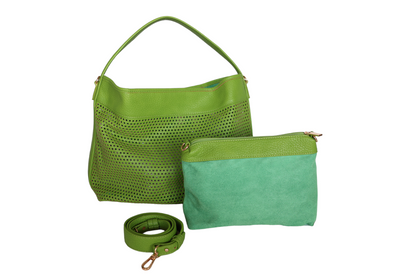 Borsa a spalla in simil pelle Isabel-verde