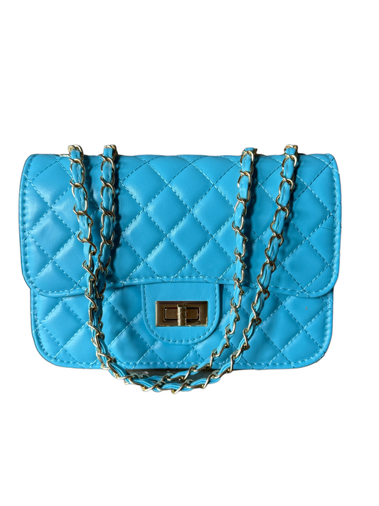 Borsa in simil pelle Molly- azzurro