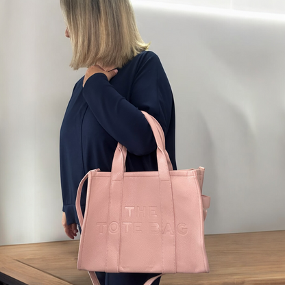 Borsa a mano in simil pelle- TOTE- rosa